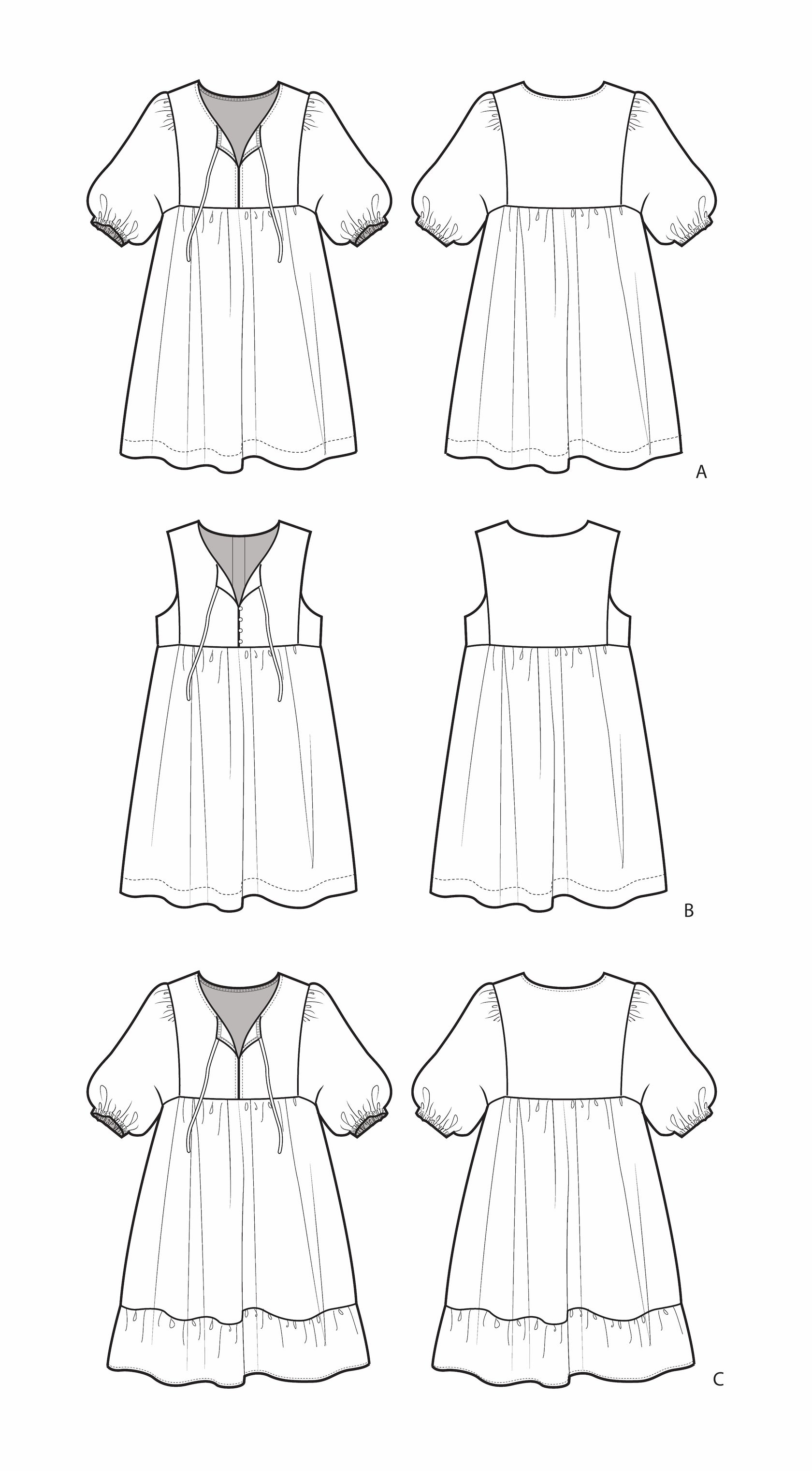 Womens - Isobel Dress – Paper Doll Patterns